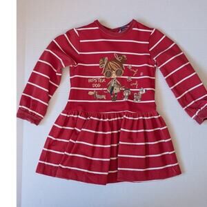 Mayoral Sweatshirt Dress Red Stripe 36m